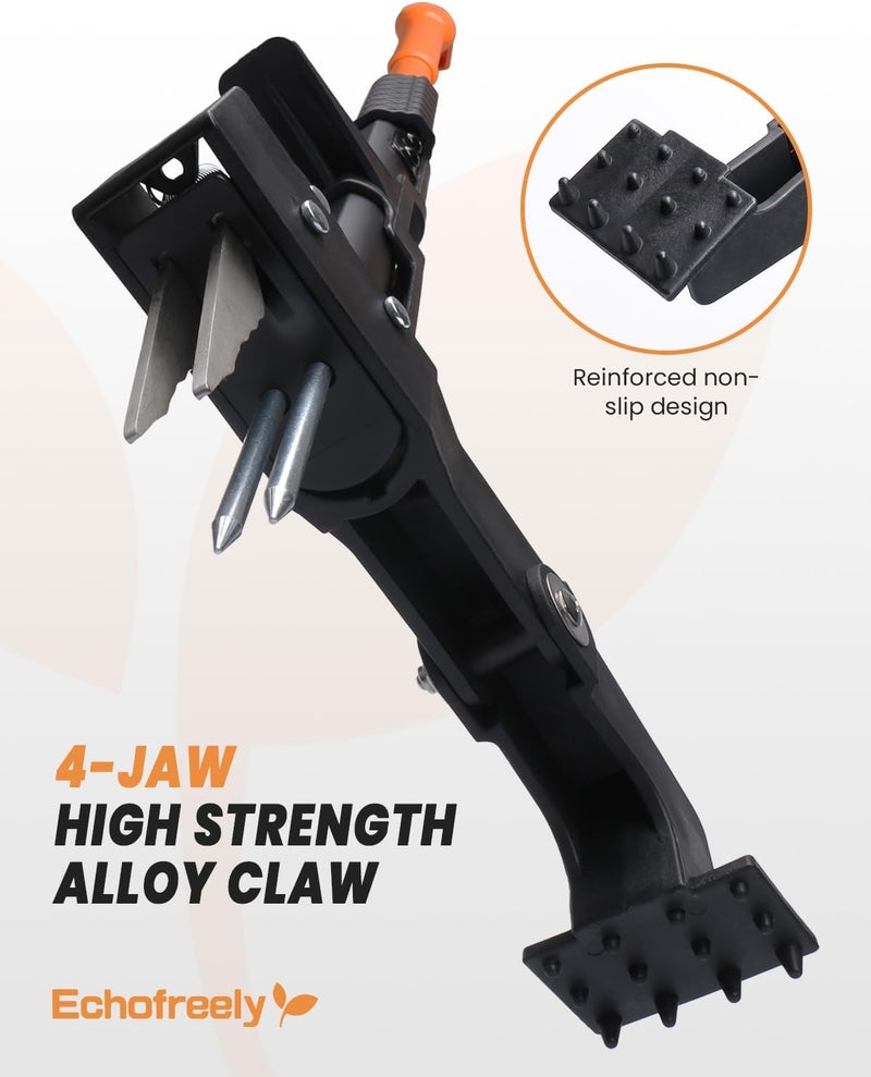 Echofreely Weed Puller Tool - Adjustable 35"-46" Heavy Duty 4-Claw Stand-Up Weeder for Yard Weed Removal, Ergonomic Garden Tool with No Bending or Squatting Needed - Image 2
